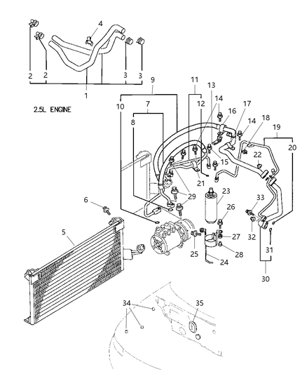 1999 Dodge Avenger  Bolt Diagram for MF243626