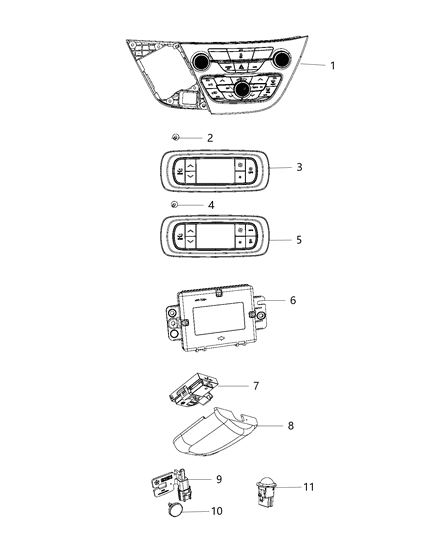 2020 Chrysler Pacifica  Air Conditioner And Heater Control Diagram for 6WL30DX9AA