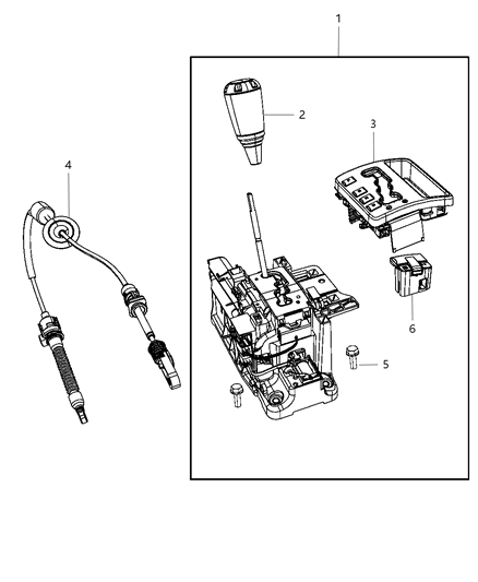 2008 Jeep Grand Cherokee  SHIFTER-SHIFTER Diagram for 52124687AD