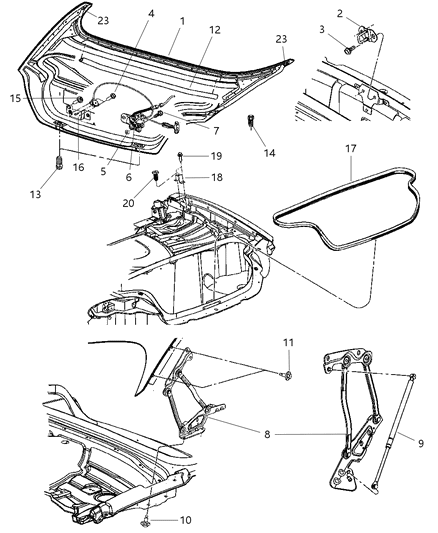 2008 Dodge Viper  STOP/BUMPER-Hood Diagram for 5029179AA