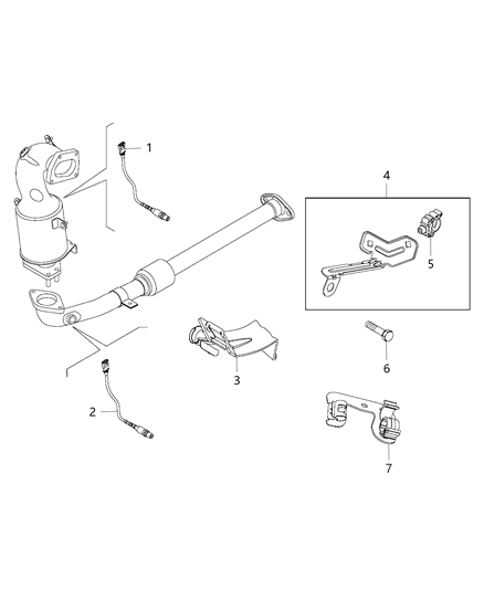 2020 Jeep Compass  Oxygen Sensor Diagram for 68201261AA