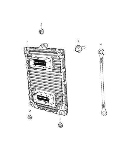 2020 Ram 3500  Engine Controller Diagram for 68434940AA
