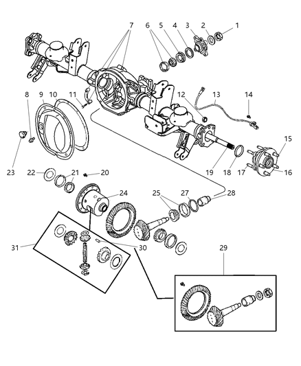 2006 Jeep Commander  Seal-Drive PINION Diagram for 5183524AA