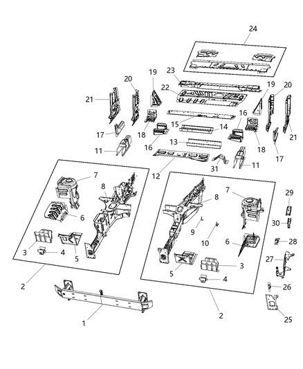 2019 Ram ProMaster 3500  REINFMNT-Seat Diagram for 68171996AA