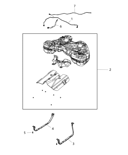 2020 Chrysler 300  Tank-Fuel Diagram for 68494563AA