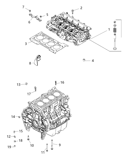 2020 Jeep Renegade  Support-Engine Support Diagram for 68411185AA