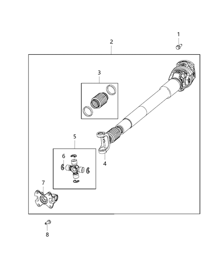 2013 Ram 3500  Front Drive Shaft Diagram for 5146803AA