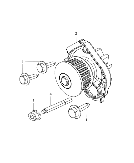 2020 Jeep Compass  Gasket-Water Pump Diagram for 68098371AA