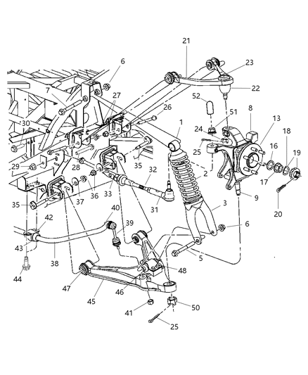2006 Dodge Viper  SHIM-Tow Link To Frame Diagram for 4643915