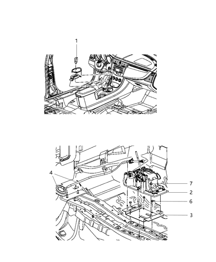 2010 Chrysler Sebring  Transmission Shifter Diagram for 5273244AJ