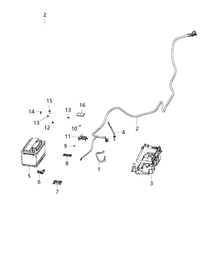 2015 Dodge Charger Bracket-Battery Diagram for 5112059AB
