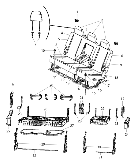 2020 Ram 3500  Rear Diagram for 6XY51BD3AA