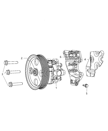 2011 Dodge Grand Caravan  Bracket-Power Steering Pump Diagram for 5184594AE