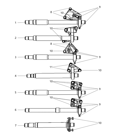 2008 Dodge Avenger  Intermediate Shaft Diagram for 5085094AC
