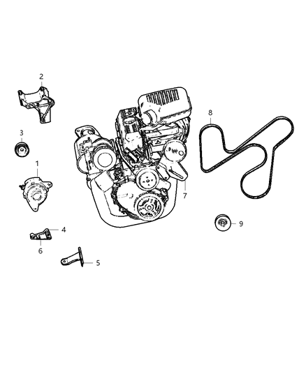 2002 Jeep Wrangler  Belt-Accessory Drive Diagram for 53010150