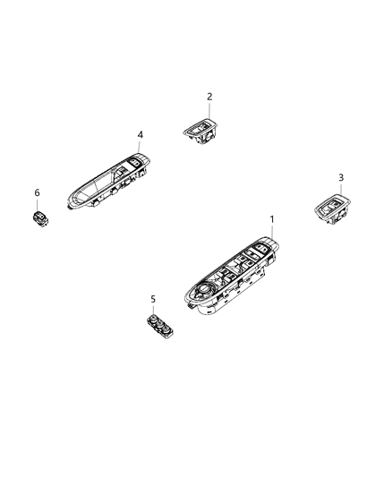 2020 Jeep Compass  Switch-Power Window Diagram for 6BZ31LXHAA