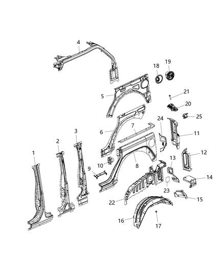 2020 Jeep Wrangler  Fuel Fill Diagram for 68330920AG