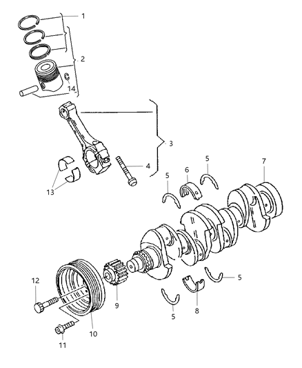 2008 Chrysler Sebring Bolt Diagram for 68001500AA
