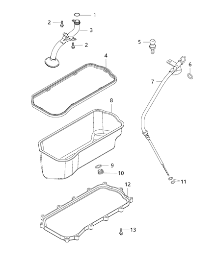 2016 Ram ProMaster 3500  Bracket-Engine Oil Pan Diagram for 68101928AA