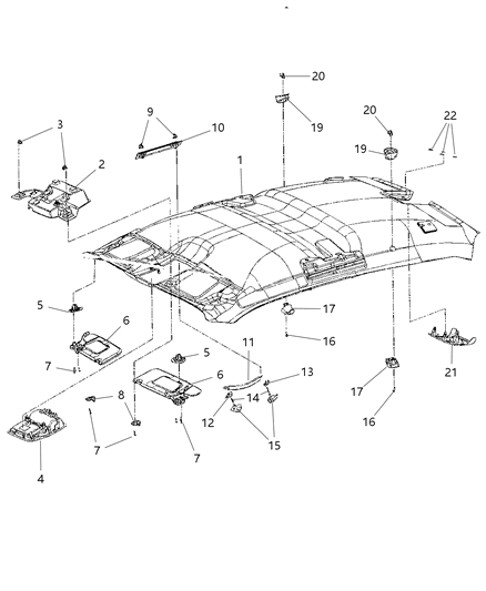 2008 Dodge Challenger Cover-High Mounted Stop Lamp Diagram for 68048883AA