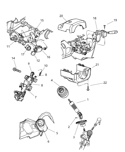 2002 Dodge Neon  Housing-Steering Column Diagram for 4690685AA