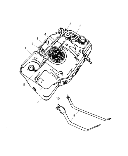 2006 Chrysler PT Cruiser  Fuel Tank Diagram for 5085019AC