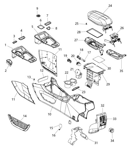2019 Jeep Cherokee  Base-Base Diagram for 5SF14HL1AC