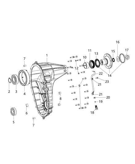 2019 Ram 3500  Bearing-Output Shaft Diagram for 68161328AA