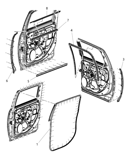 2019 Ram 4500  W/STRIP-B Pillar Lower Diagram for 55372710AC