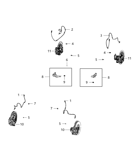 2020 Jeep Compass  Clip-Abs Sensor Wiring Diagram for 68247052AA