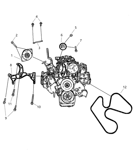 2002 Dodge Ram 1500  Belt-Accessory Drive Diagram for 53032307AC