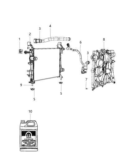 2018 Jeep Compass  Hose-Radiator Outlet Diagram for 68249894AA