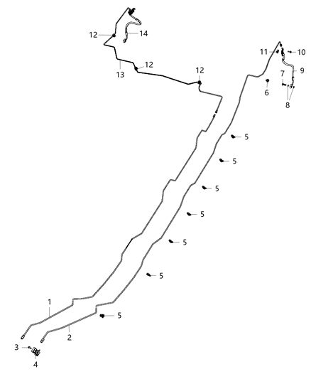 2016 Jeep Wrangler  Clip-Tube Diagram for 68154916AA