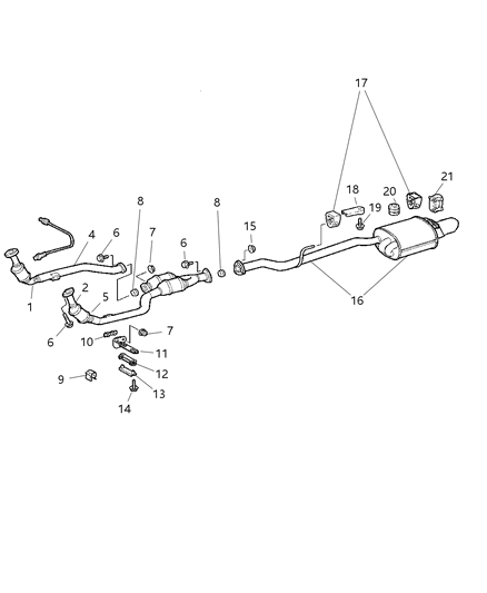 2005 Chrysler Crossfire  ISOLATOR-Exhaust Diagram for 50010196AA