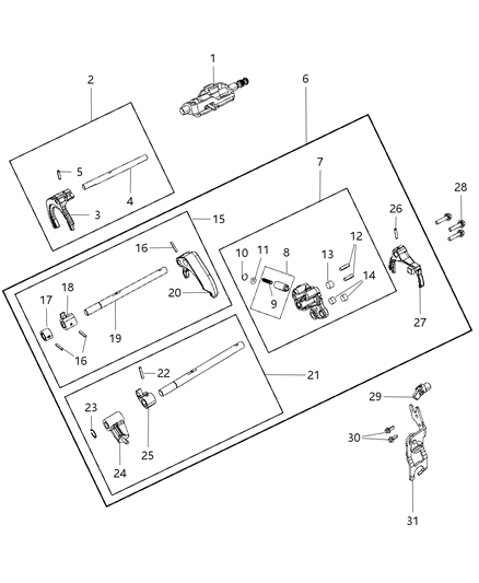 2010 Dodge Avenger  Fork-Fifth And Reverse Diagram for 5191024AA
