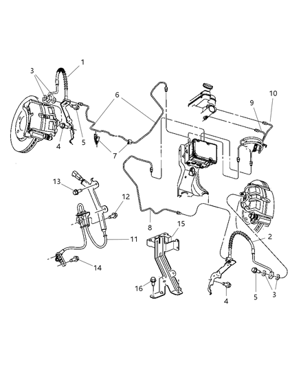 2005 Chrysler Town & Country  Sensor-Anti-Lock Brakes Diagram for 4683470AE