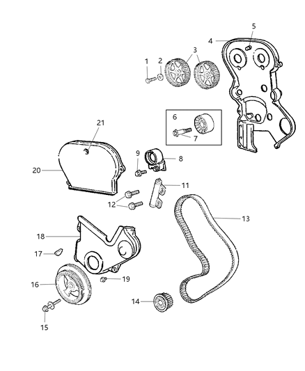 2004 Dodge Neon  Belt-Timing Diagram for TB000265