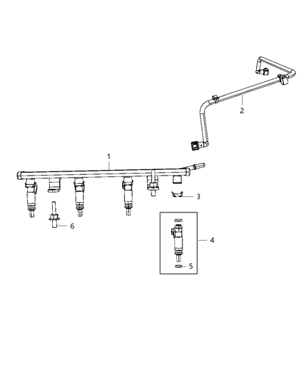 2012 Jeep Patriot  Tube-Fuel Supply Diagram for 5105112AE