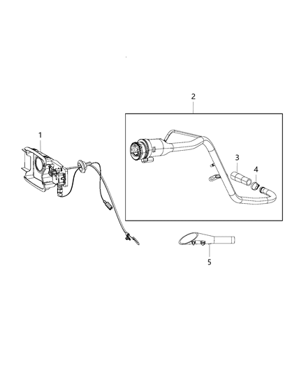2016 Dodge Charger  Hose-Fuel Filler Tube Diagram for 68064408AC