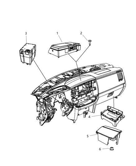 2009 Dodge Ram 1500  Cover-Module Diagram for 56029432AA