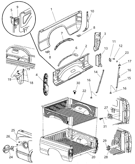 2003 Dodge Ram 2500 Nut-U Diagram for 6101712