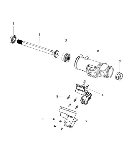 2020 Ram 3500  Bearing-Intermediate Shaft Diagram for 68216989AA
