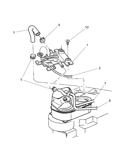 1998 Dodge Viper  Hose-Heater Core To Engine Diagram for 4763975AB
