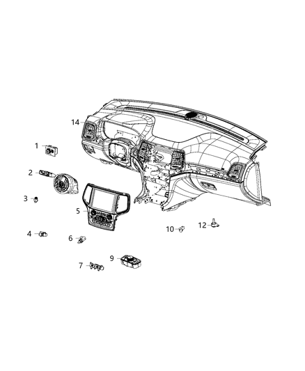 2021 Jeep Grand Cherokee  Steering Column Module Diagram for 6NE99LU5AC