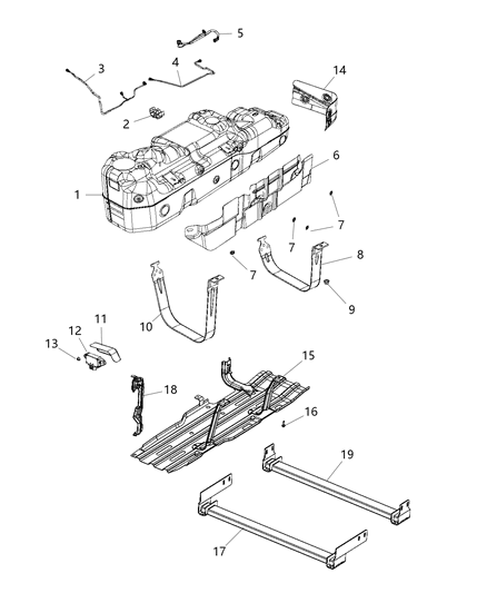 2019 Ram 1500  RETAINER-Fuel Tube Diagram for 52122566AA