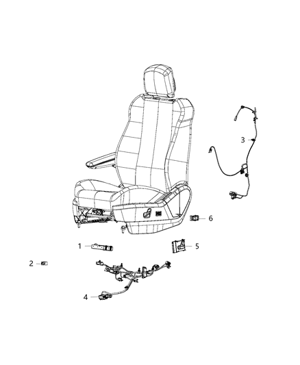 2016 Dodge Grand Caravan  Switch-Power Seat Diagram for 68233979AA