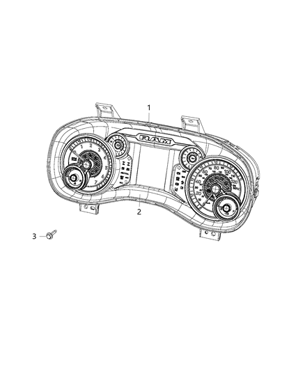 2019 Ram 1500  Instrument Panel Diagram for 68294064AJ