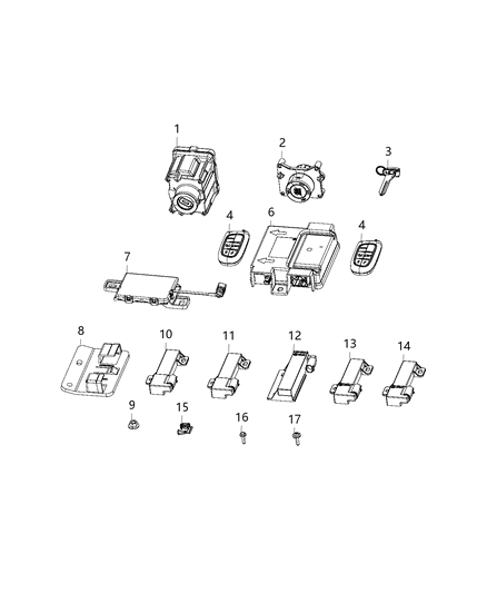 2020 Jeep Cherokee  Bracket-Antenna Diagram for 68186564AA