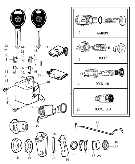 2005 Dodge Neon  Spring-Cylinder Return Diagram for 4378793