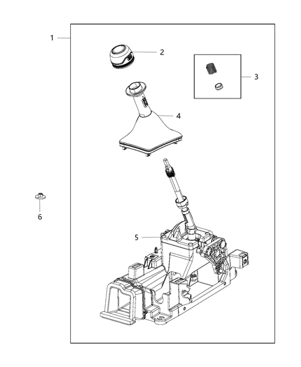 2018 Jeep Wrangler  Transmission Shifter Diagram for 6GA801A3AC